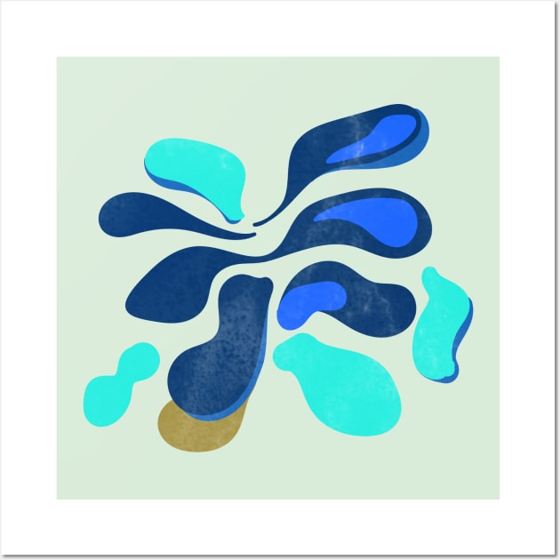 Sea waves ocean abstract blue Wall Art by carolsalazar